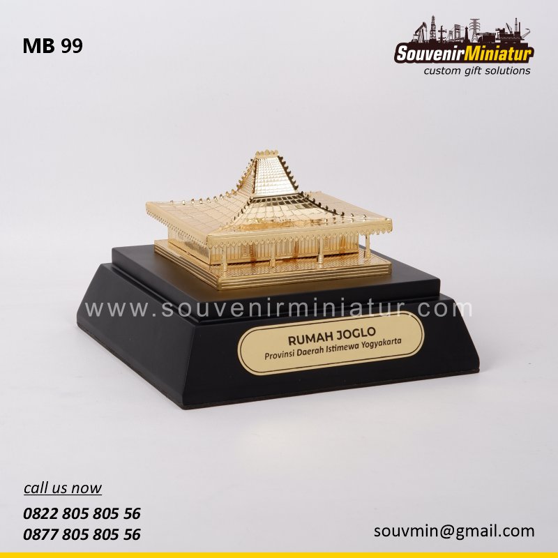 MB99 Souvenir Miniatur Bangunan Rumah Adat Joglo Provinsi Daerah Istimewa Yogyakarta