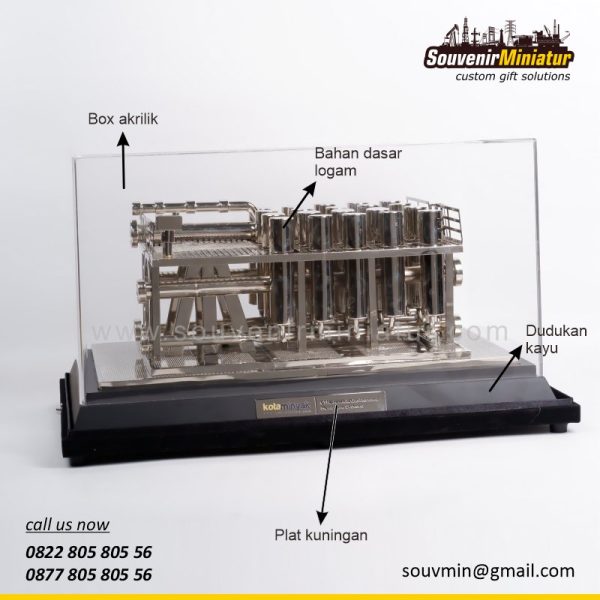 DETAIL2-MP58 Souvenir Miniatur Pertambangan Cynara Acid Gas Removal Membrane Systems Kota Minyak