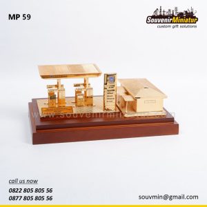 MP59 Souvenir Miniatur Pertambangan Kenang-kenangan SPBU Pertamina Koopsudnas 2020-2022