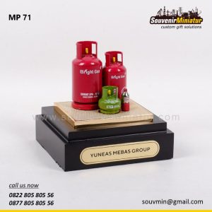 MP71 Souvenir Miniatur Pertambangan Tabung Bright Gas Yuneas Mebas Group