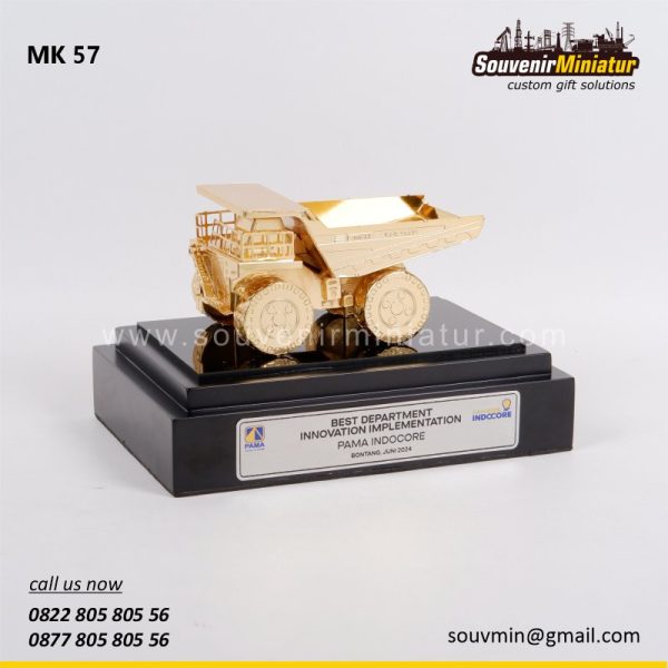 MK57 Souvenir Miniatur Kendaraan Dump Truck Indocore PT Pamapersada Kaltim