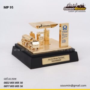 MP95 Souvenir Miniatur Logam SPBU Hiswana Migas DCP Sorong