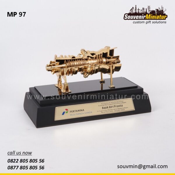 MP97 Souvenir Miniatur Turbin PT Pertamina Hulu Sanga Sanga