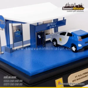 Miniatur Bangunan SPKLU PT PLN UP3 