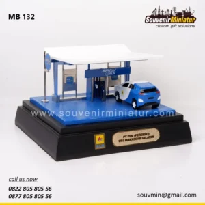 MB132 Miniatur Bangunan SPKLU PLN Makassar