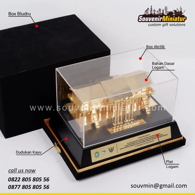 Miniatur Rumah Adat Radakng Kalbar KK Sosek Malindo 3 DETAIL2-MB139 Miniatur Rumah Radakng Kalbar