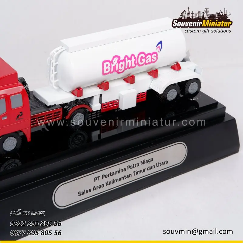 Miniatur Truck Bright Gas PT Pertamina Patra Niaga 3 DETAIL-MK89 Miniatur Truck Bright Gas