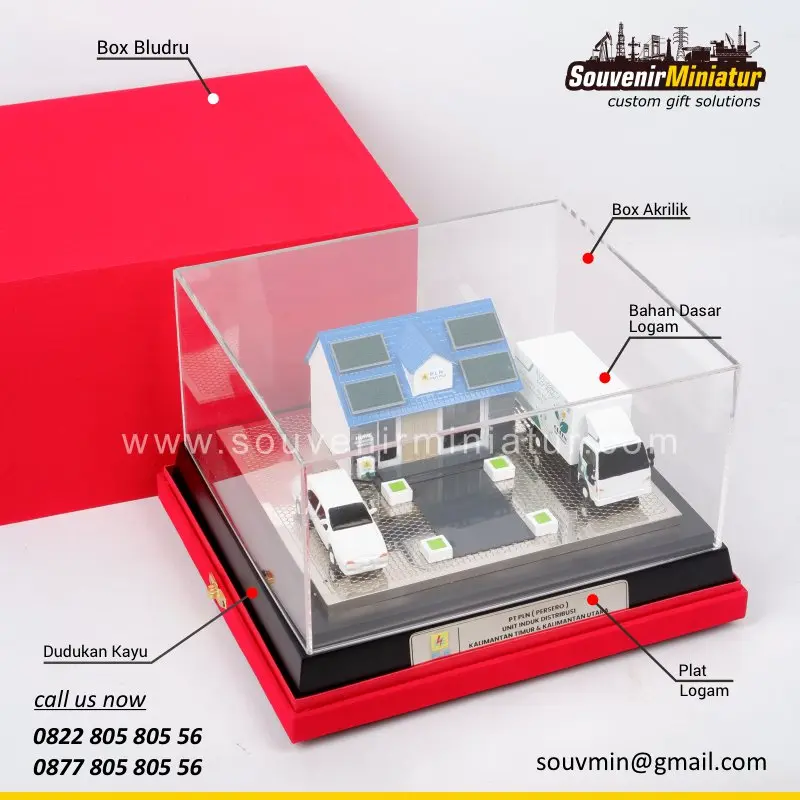 Miniatur Bangunan Home Charging Service PT PLN 3 DETAIL2-MB155 Miniatur Bangunan Home Charging Service